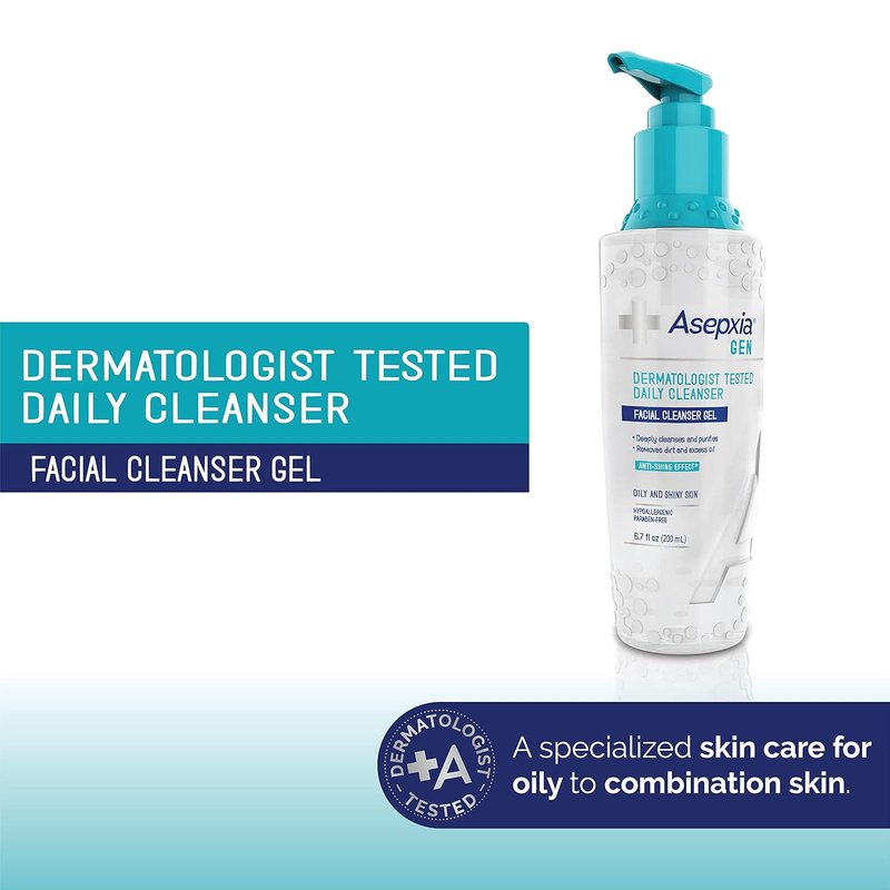 Asepxia Daily Facial Cleanser for Oily Skin - 6.7 Ounce | Deep Cleansing Formula