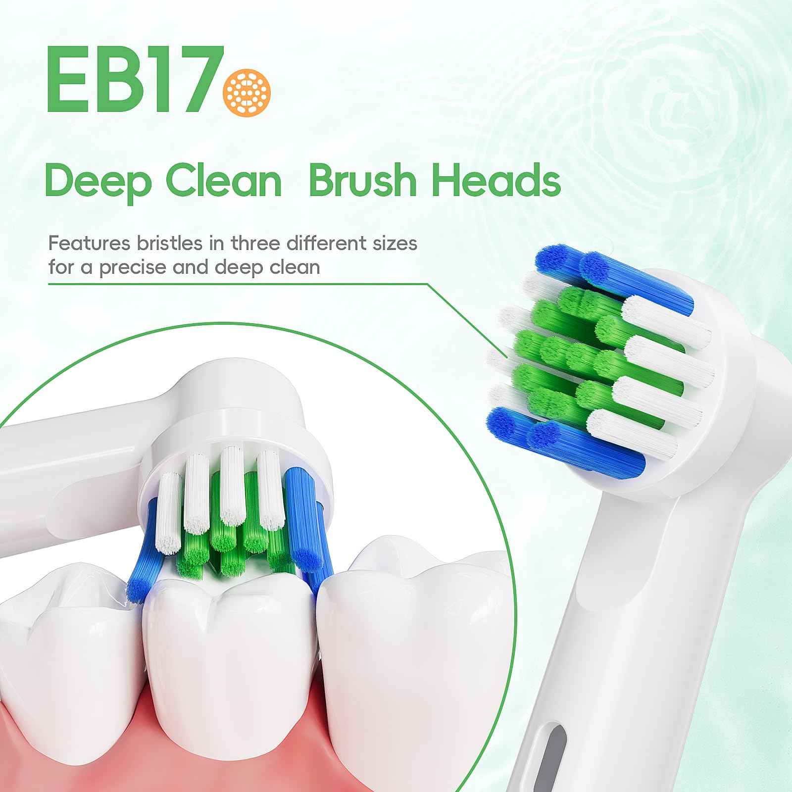 UUJ Replacement Toothbrush Heads Compatible with Oral B, 16 Pack Electric Toothbrush Heads Medium Bristles for Deep Cleaning, Soft Brush Heads Compatible with Oral B 7000/Pro 1000/9600/500/3000/8000