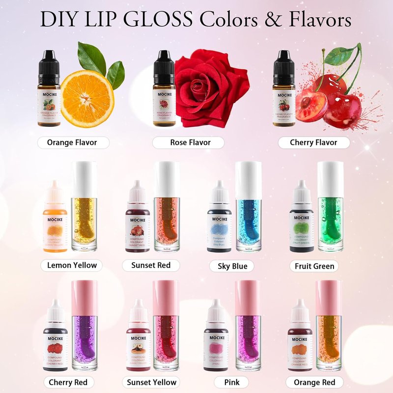 DIY Lip Gloss Making Kit - 37 PCS Craft Set for Adults | Create Your Own Custom Lip Gloss