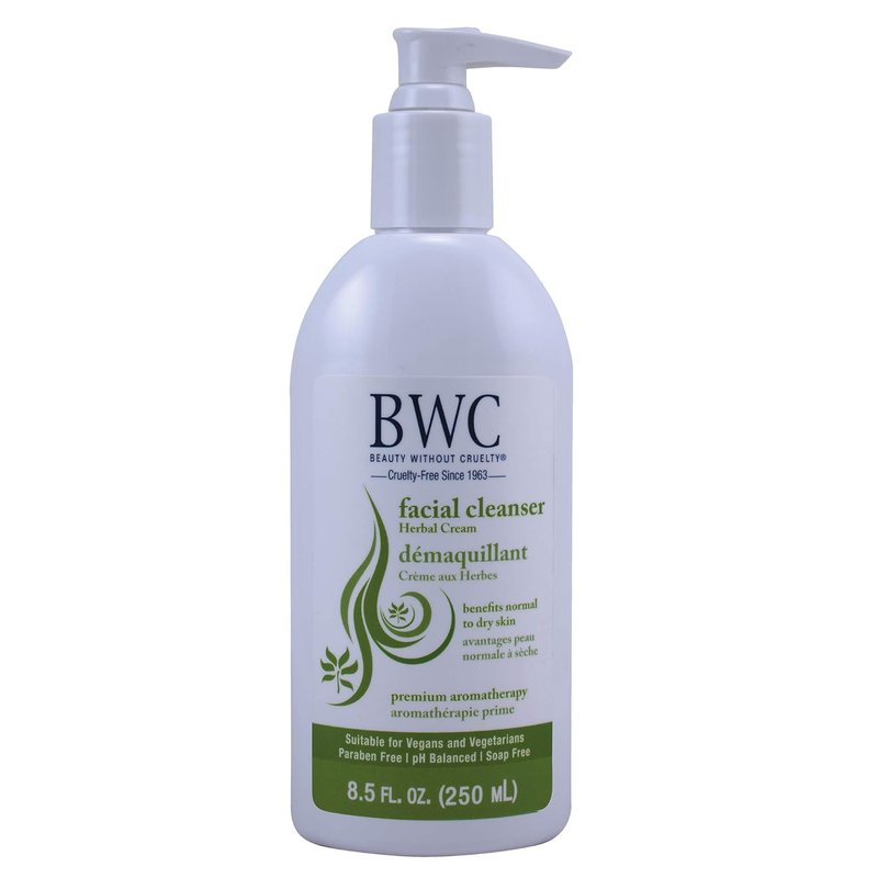 Herbal Cream Facial Cleanser - Beauty Without Cruelty | 8.5 Ounces, Gentle & Effective