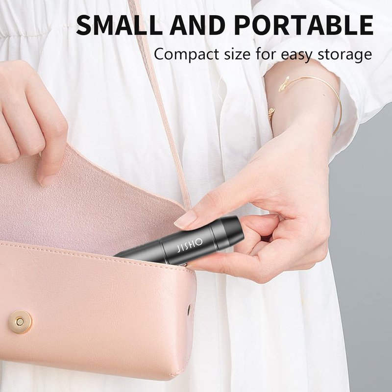 Portable Electric Nail Drill - 15000 RPM Cordless Nail File | 7-in-1 Acrylic Nail Kit for Beginners & Professionals - Light Gray