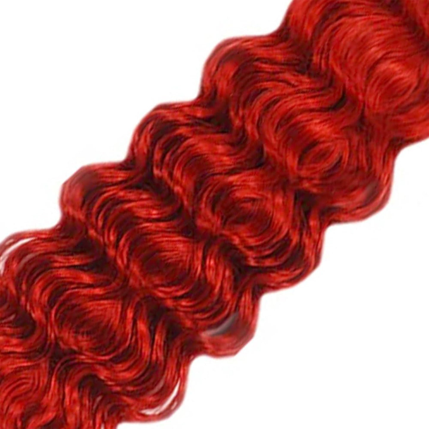 Red Human Hair Bundles Deep Wave 26 Inch Deep Single Bundle Human Hair Light Red Color Unprocessed Native Virgin Hair 100g Total Double Weft Crochet Human Hair Extensions for Women