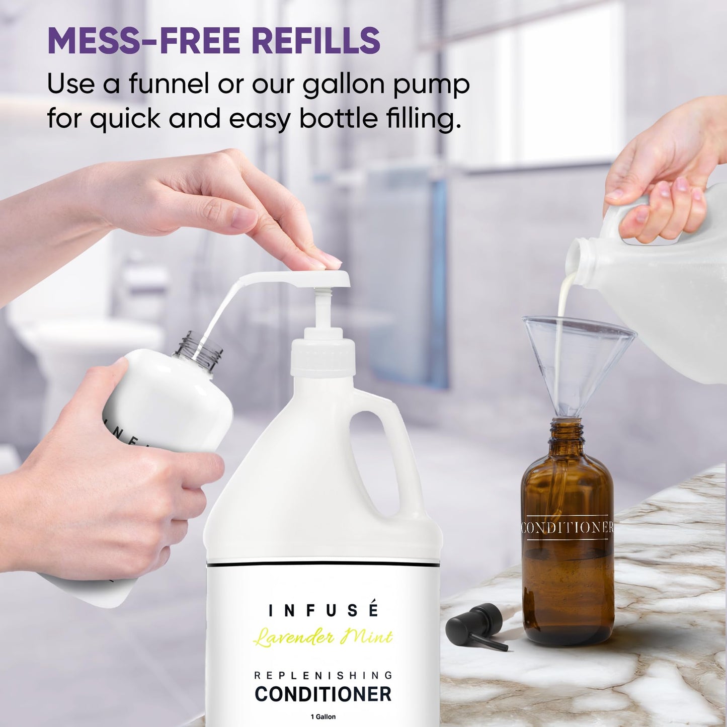Infuse Lavender Mint Hotel | 1 Gallon | For Hospitality & Vacation Rentals to Refill Dispensers | (Single Gallon)