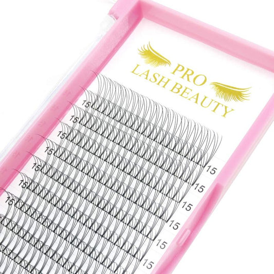 Premade Fans Eyelash Extensions 3D-C-0.10-14 Short Stem Premade Volume Eyelash Extensions 9 to 20 mm Pre made Lash Fans 3D 5D 7D Volume Lash Extensions .07 .10 C D Curl(3D-C-0.10,14mm)