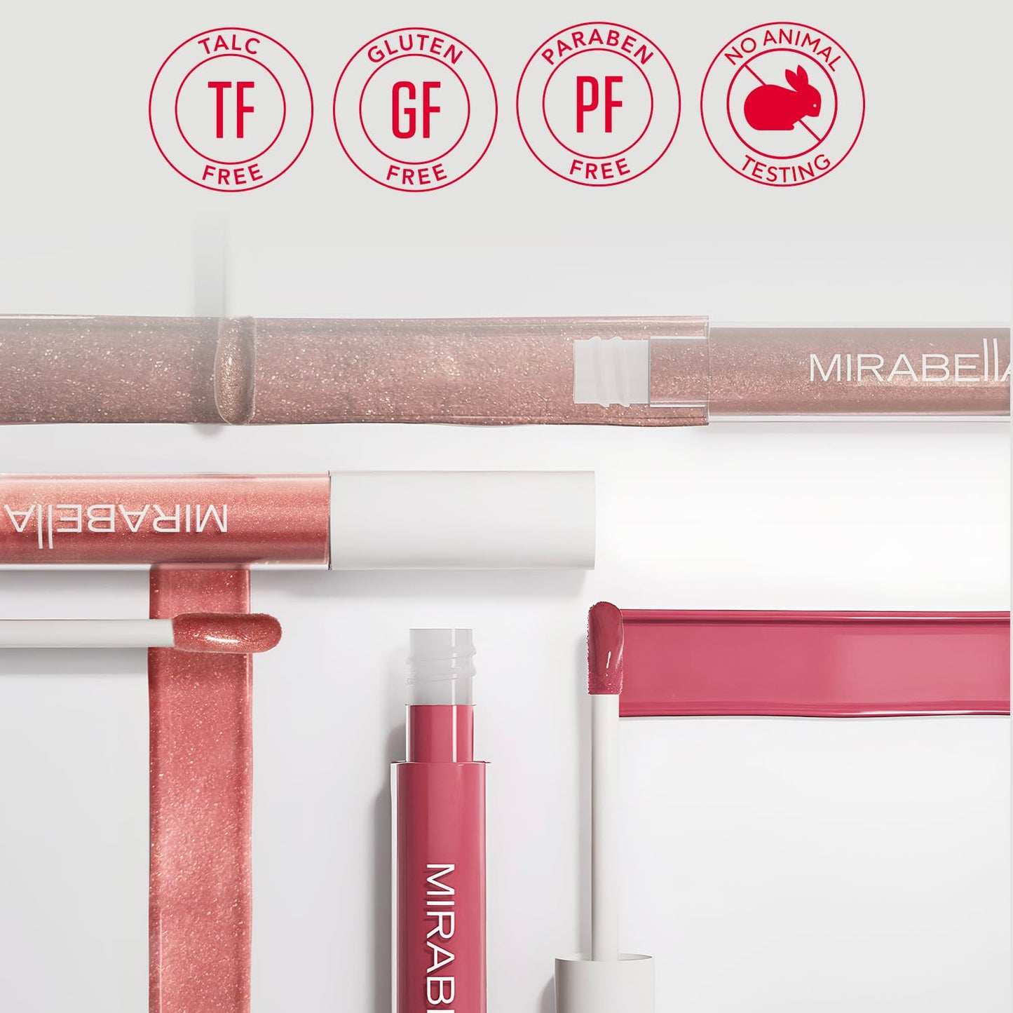 Mirabella Luxe Matte Lip Gloss - Long-Wear, Non-Drying Formula | Angelic Nude Pink