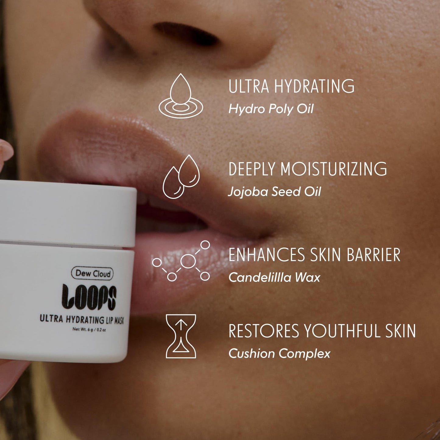 LOOPS Luxe Lips Trio Ultra Hydrating Lip Masks - Exfoliate, and Restore Hydration Below the Surface - Lip Balm, Stocking Stuffer