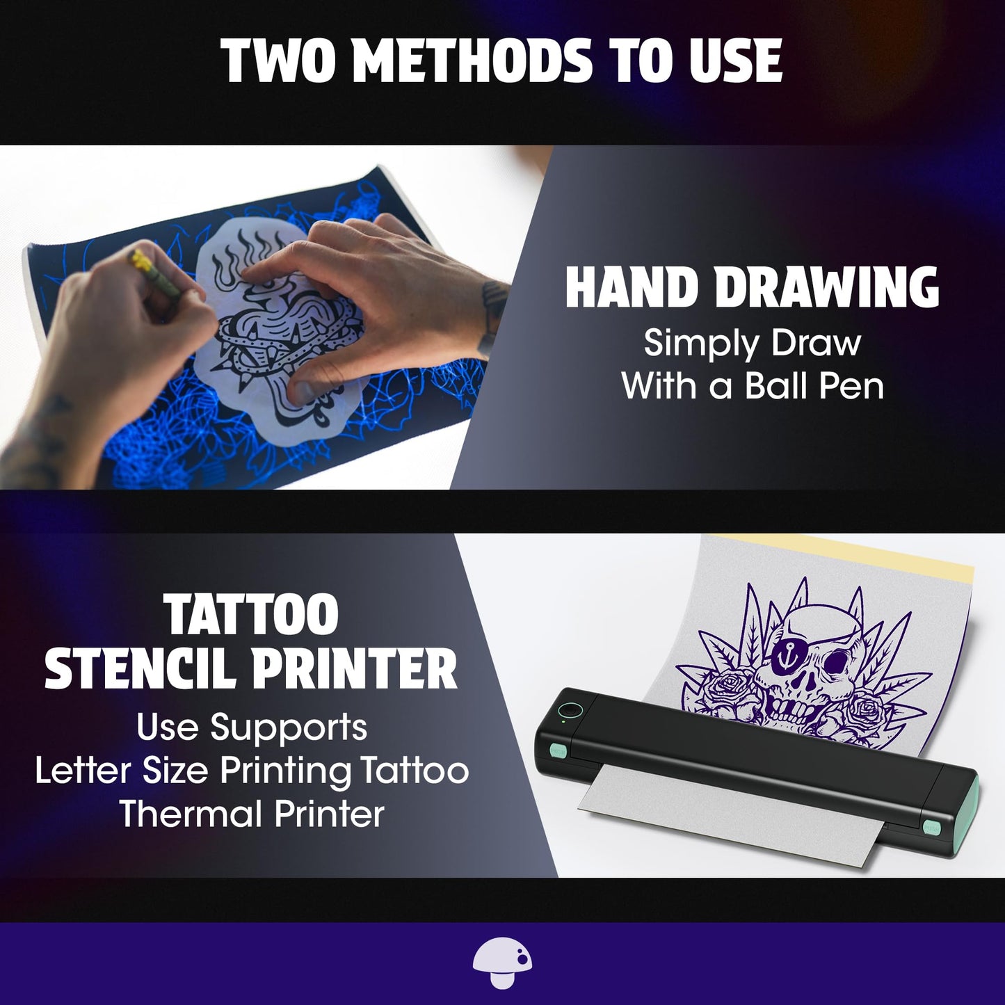 Phomemo Tattoo Transfer Paper 8.5" X 11" - 100 Sheets of Stencil Paper, Tattoo Transfer Kit - for Tattoo Artists and Enthusiasts, Compatible with TP81, Itari A886, TATTMUSE Tattoo Machines