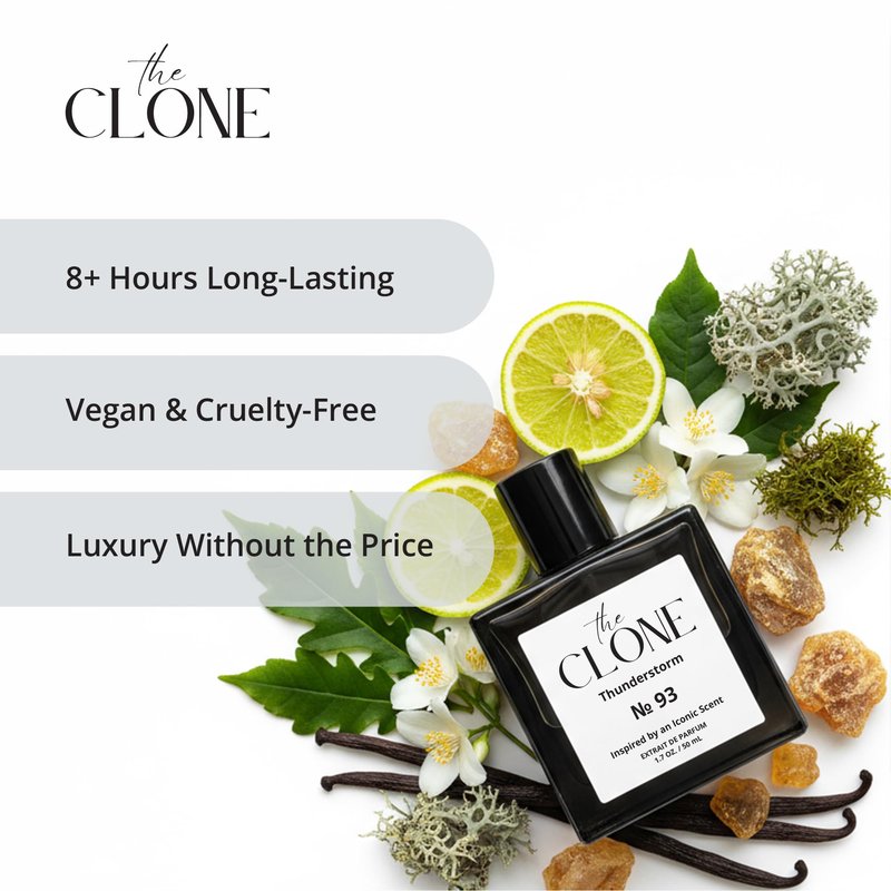 Clone, Thunderstorm No. 93 - Inspired by Aventus Perfume For Men, Extrait de Parfum, Luxury Fragrance Perfume Spray, 1.7 Fl Oz (50ml)