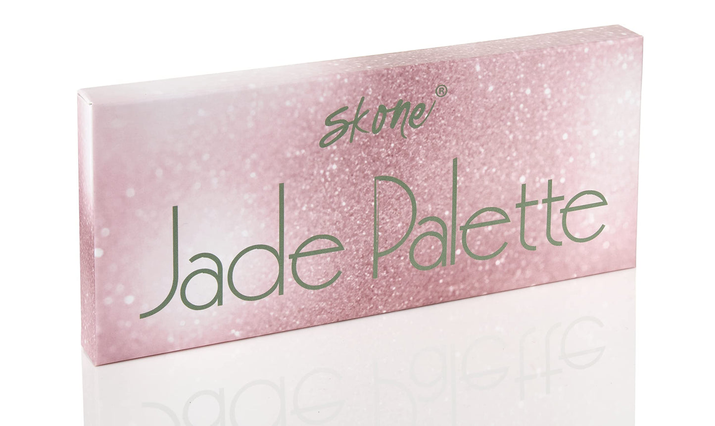 Skone Cosmetics | Jade Eyeshadow Palette | Longwear Makeup Highly Pigmented Cute Matte Shimmer Natural & Nude Colors Ultra-Blendable Buildable Professional Eye Color Makup