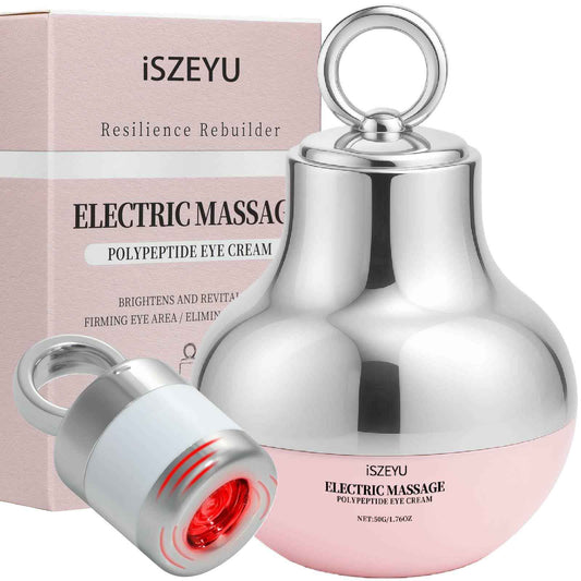 iSZEYU Pro Xylane Electric Massage Eye Cream with Red Light Applicator Therapy, Polypeptide Vibrating Firming or Anti Wrinkle