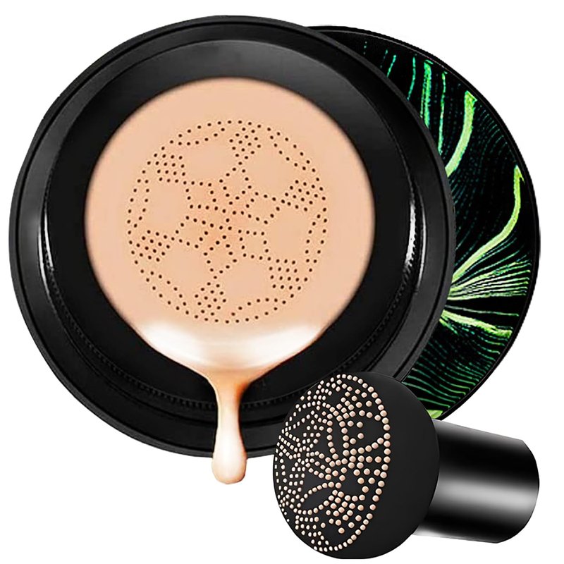 Moisture Cushion CC Cream Foundation for Mature Skin - Long-Lasting, Waterproof Makeup | Natural Honey & Pine, Even Skin Tone (02#)