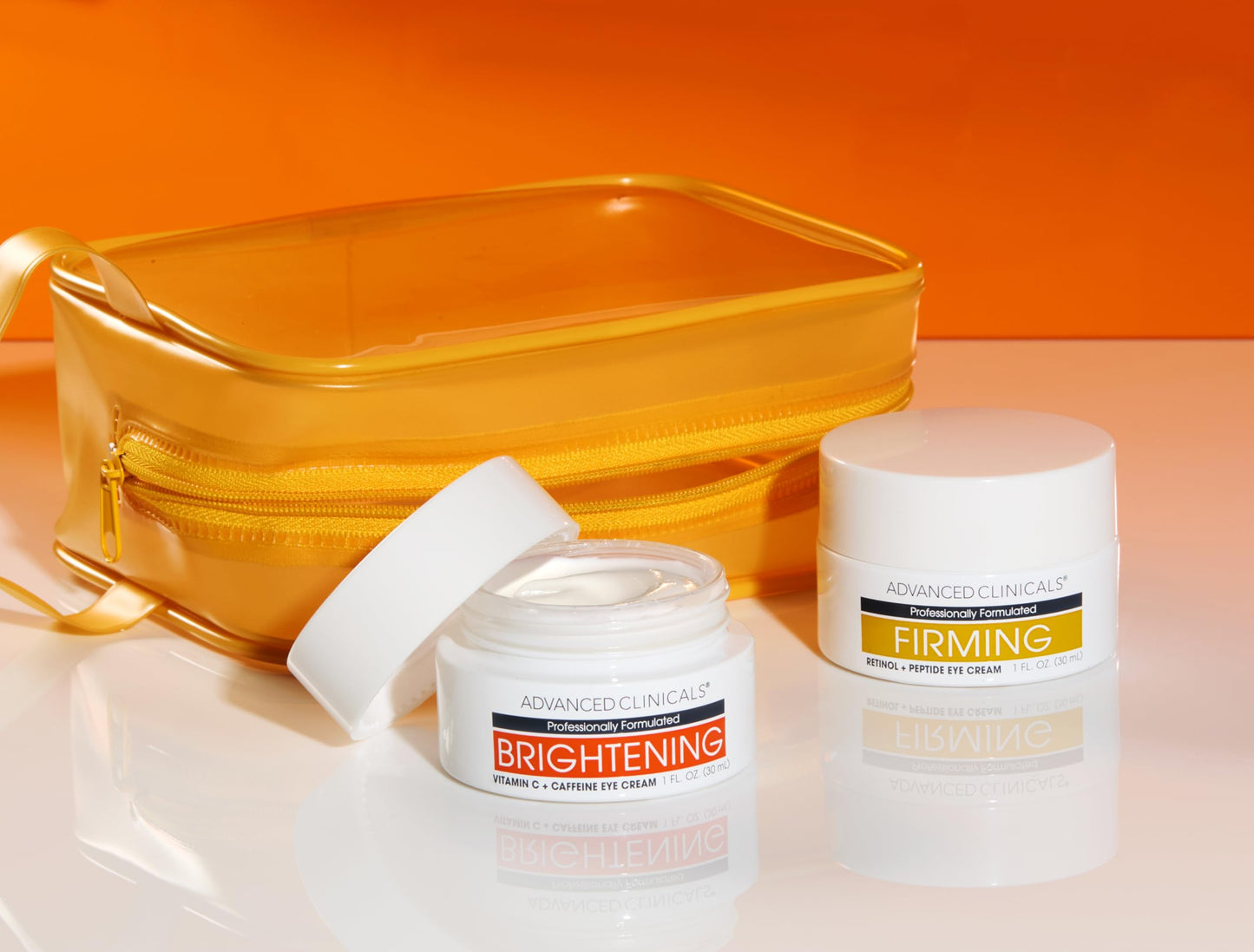 Advanced Clinicals Retinol Eye Cream + Vitamin C Under Eye Cream 2pc Skin Care Set | Visible Anti Aging Under Eyes Face Moisturizer Helps Improve Appearance Of Dark Circles, Puffy Eyes, & Puffiness