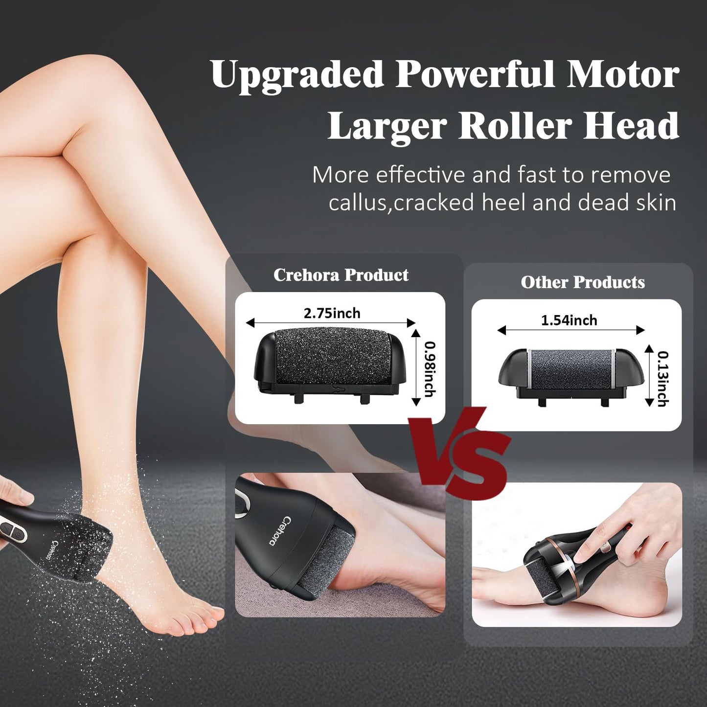 Electric Foot Callus Remover, Rechargeable Electronic Foot File Pedicure Kits, Electric Callus Remover for Feet, Foot Scrubber Dead Skin Remover, Professional Foot Care for Dead Skin