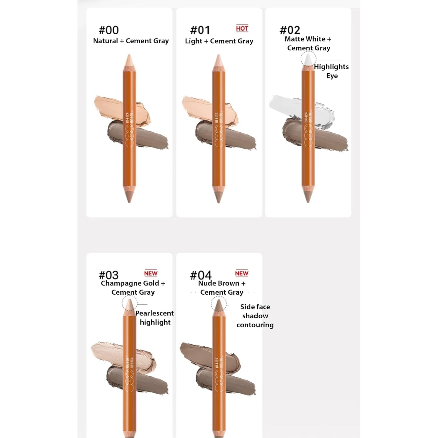 Double-Ended Contour Pencil Highlighter - Multi-Functional Makeup Tool | 5g