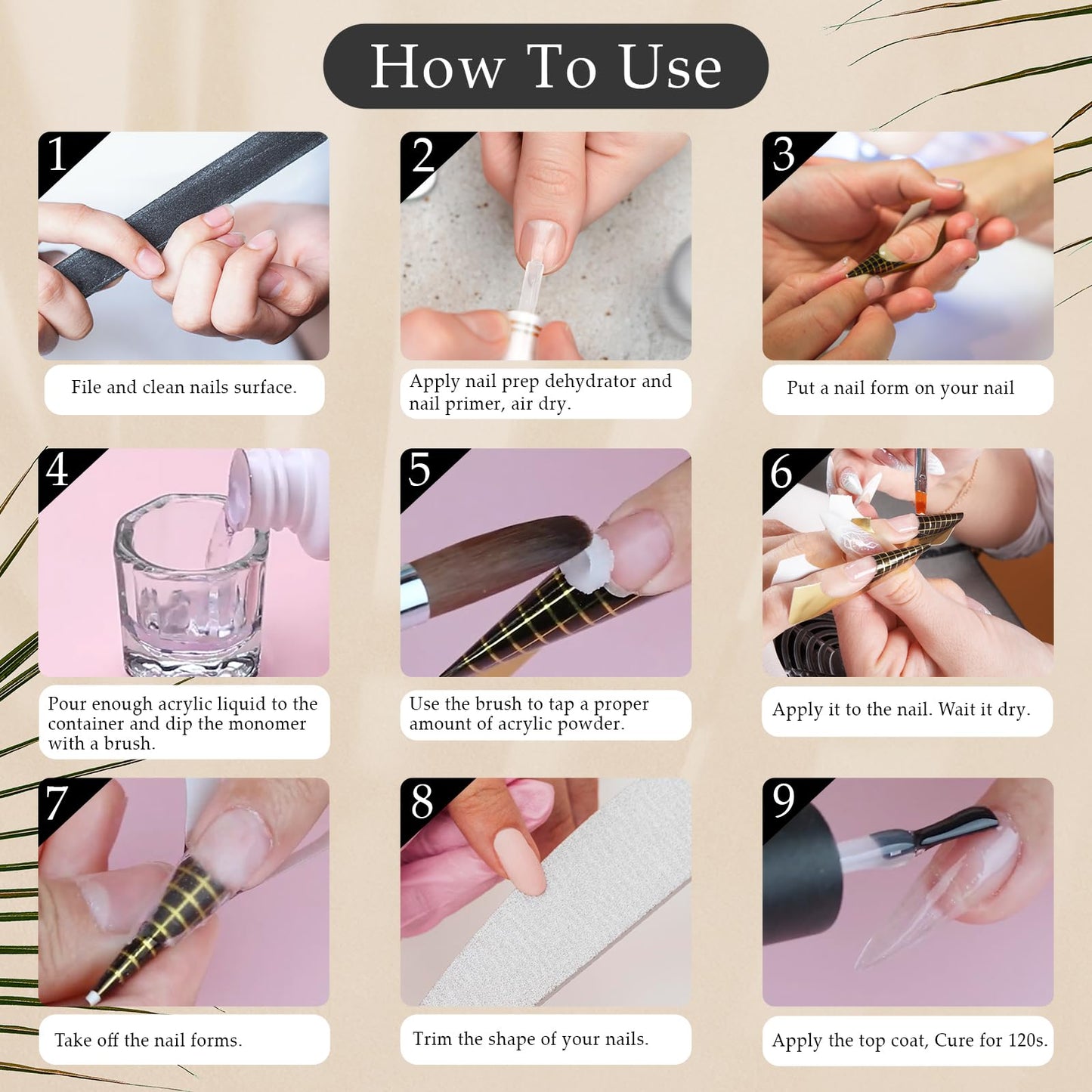Lapielle Professional Acrylic Powder for Nail Art. Long-lasting, Large capacity and quick dry. Quality Salon Manicure Nail extension CLEAR, PINK, & WHITE (16oz) (White)