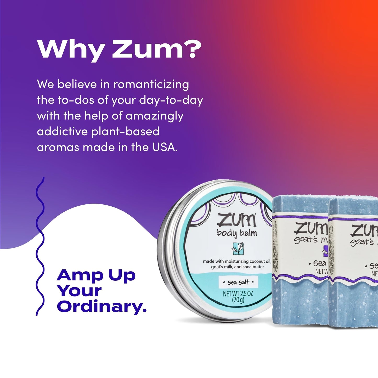 Indigo Wild Zum Bundle - Goat's Milk Soap Bars & Zum Rub Moisturizer - Sea Salt Scent - 2 Bars (3 oz) & 1 Rub (2.5 oz)