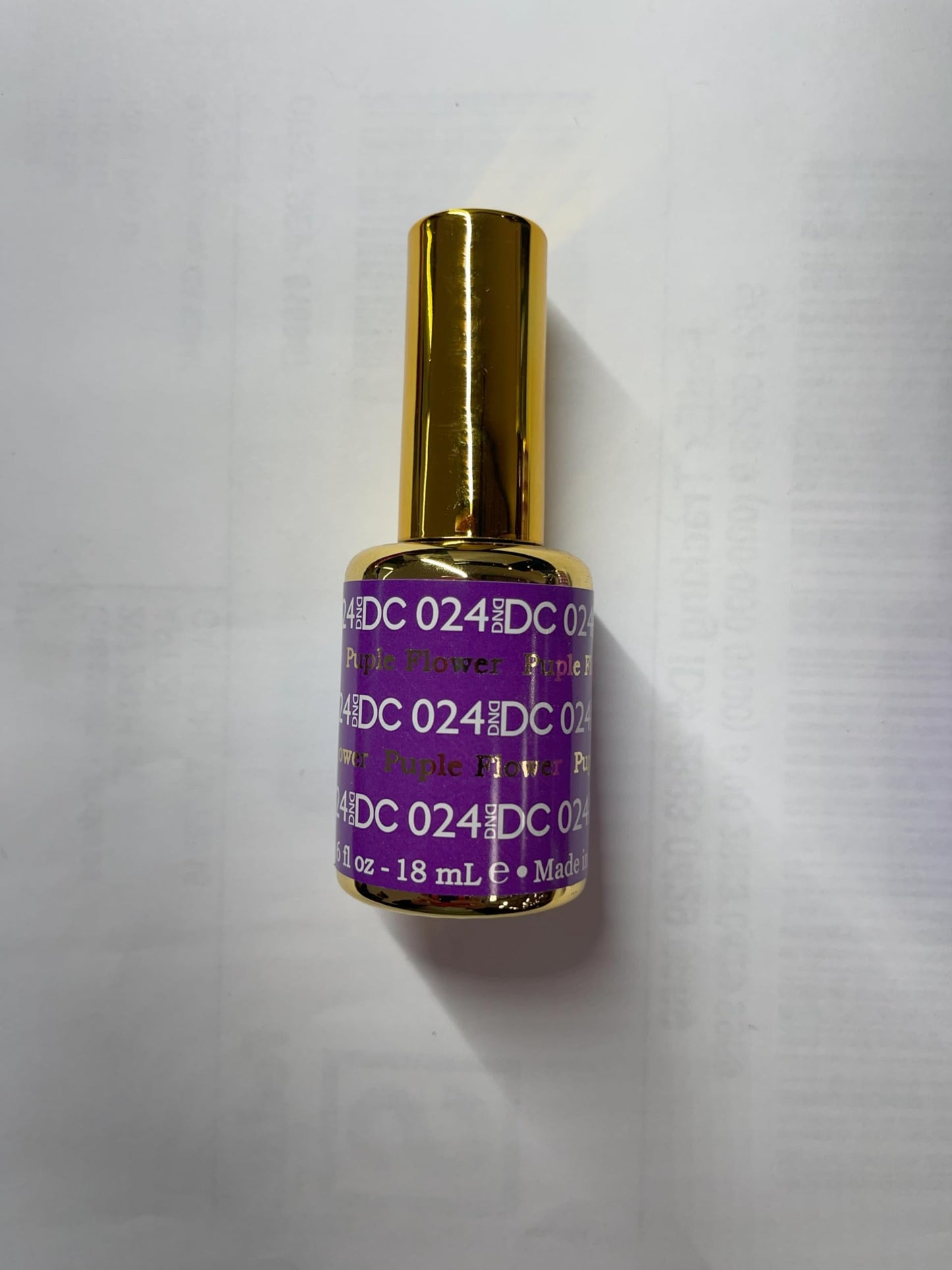 DND DC Gel Polish Set, Purple Collection, UV/LED Gel Polish and Air Dry Nail Lacquer, Matching Chip-Free Polish Duo, 024 Purple Flower, 0.5 Fl Oz