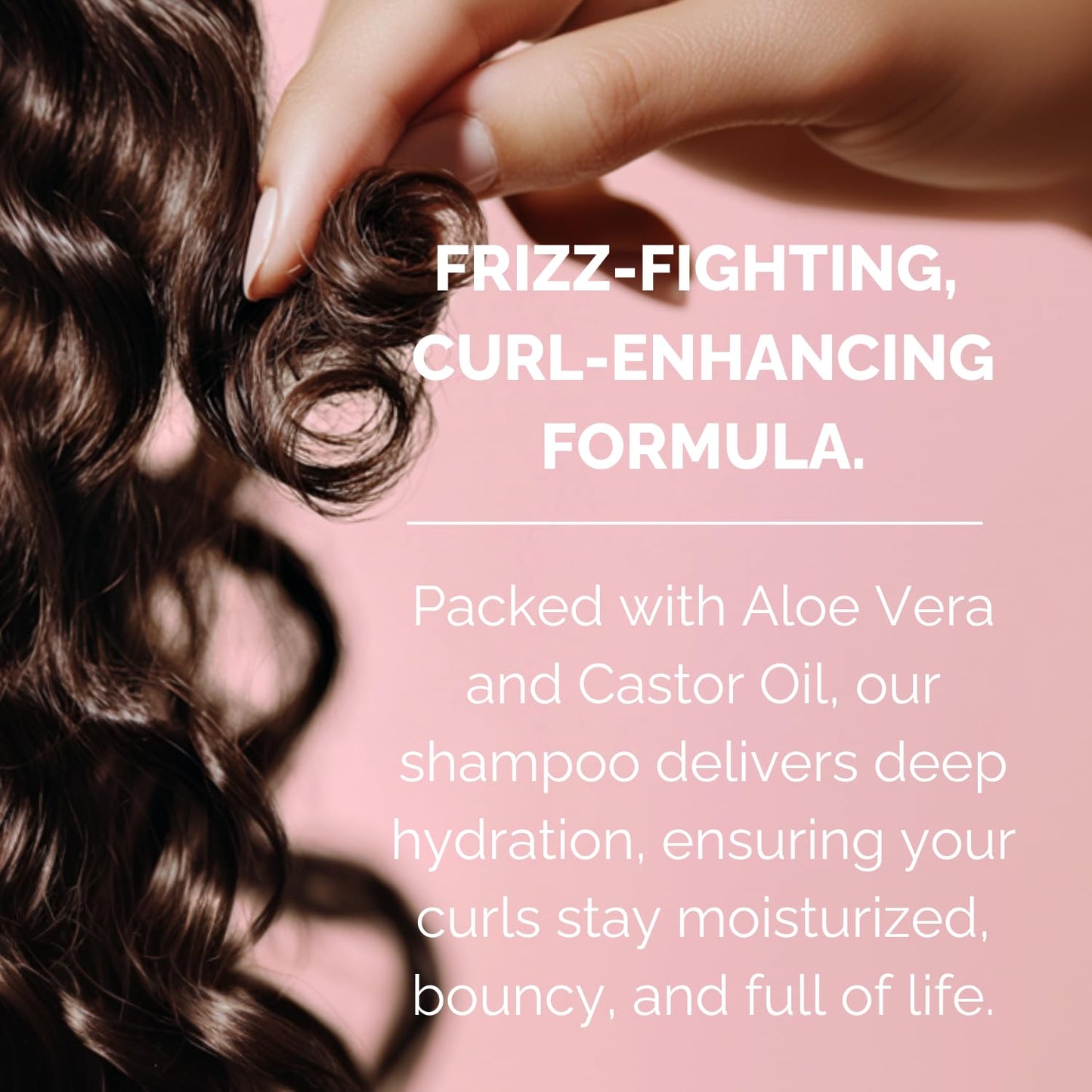 Just Nutritive Shampoo for Curly Hair Sulfate-Free, Hydrating, Frizz Control, Curl Enhancing, Natural Moisturizing Shampoo for Curly, Wavy, and Textured Hair with Aloe Vera & Coconut Oil - 16 Fl Oz.