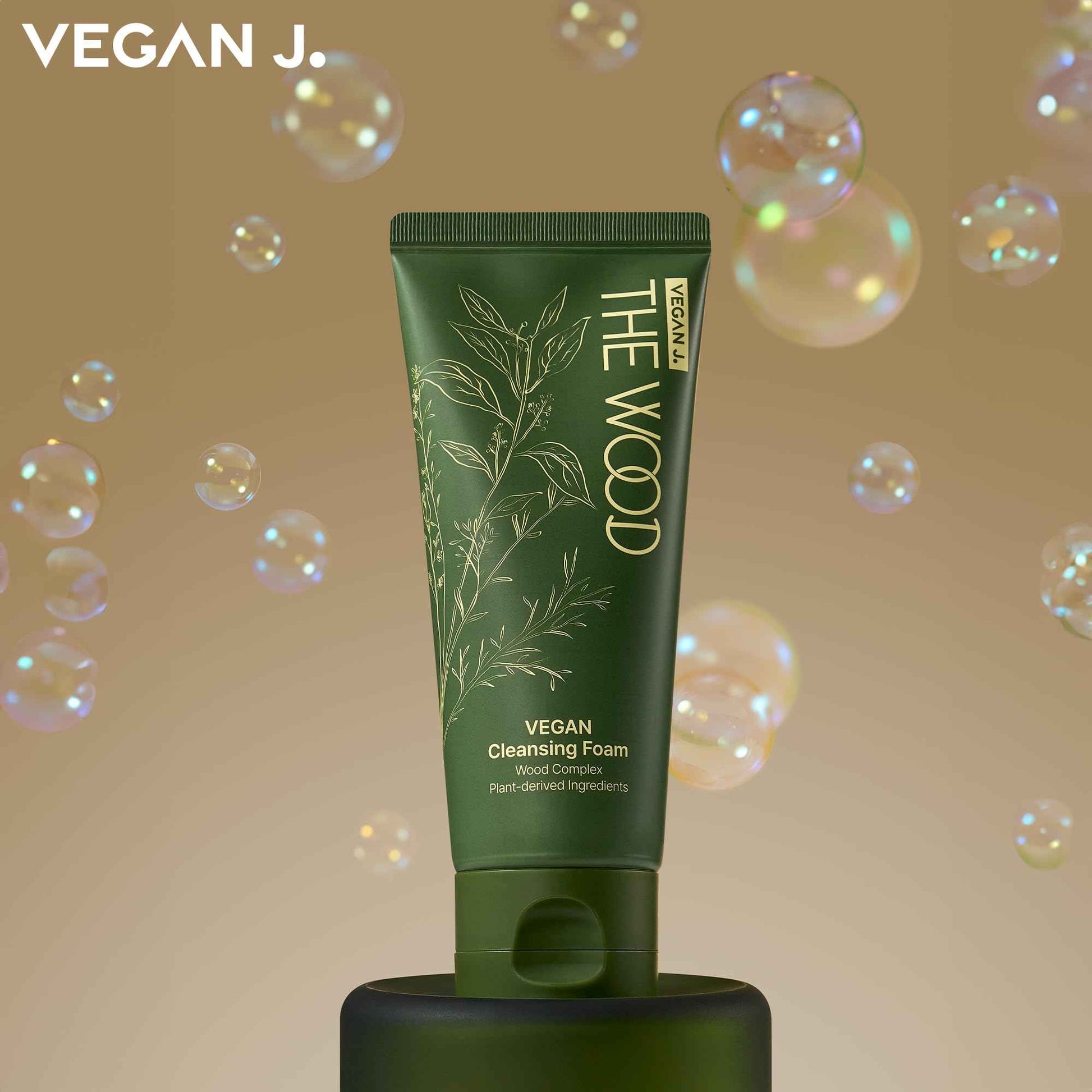 VEGAN J. The Wood Vegan Cleansing Foam | Cleans 99.37% Impurities | Vegan Certified - 100ml