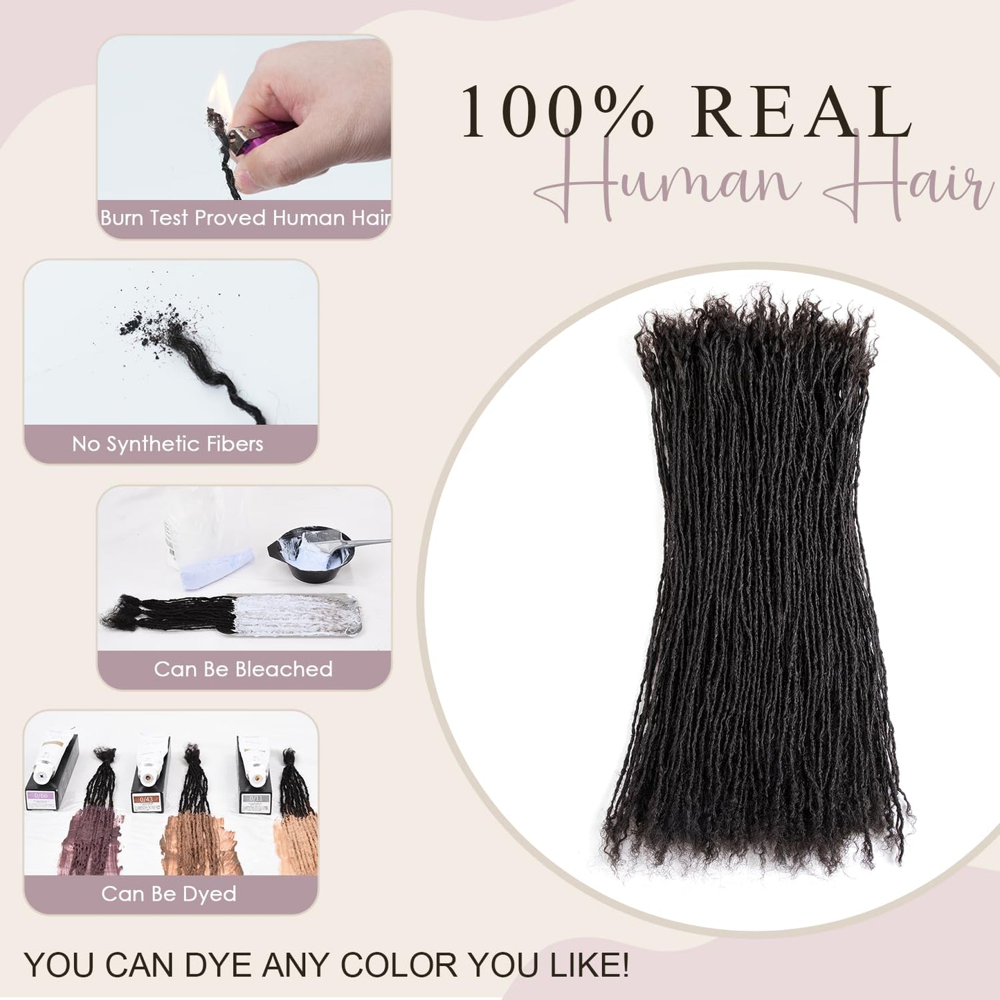 Originea 8-18 Inch 0.1 and 0.2 0.4 Thickness Curly Tips Interlocked sister Locs 100% Real Human Hair Micro loc Extensions Permanent Dreadlock Extensions (1B# 0.1cm Curly, 16 Inch 30 Strands)