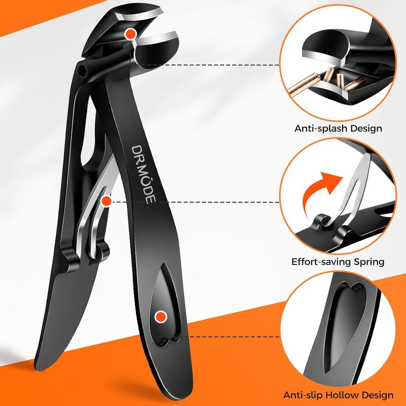 Toenail Clippers for Seniors - Large Slanted Nail Clippers for Thick Ingrown Nails | Angled Head Design