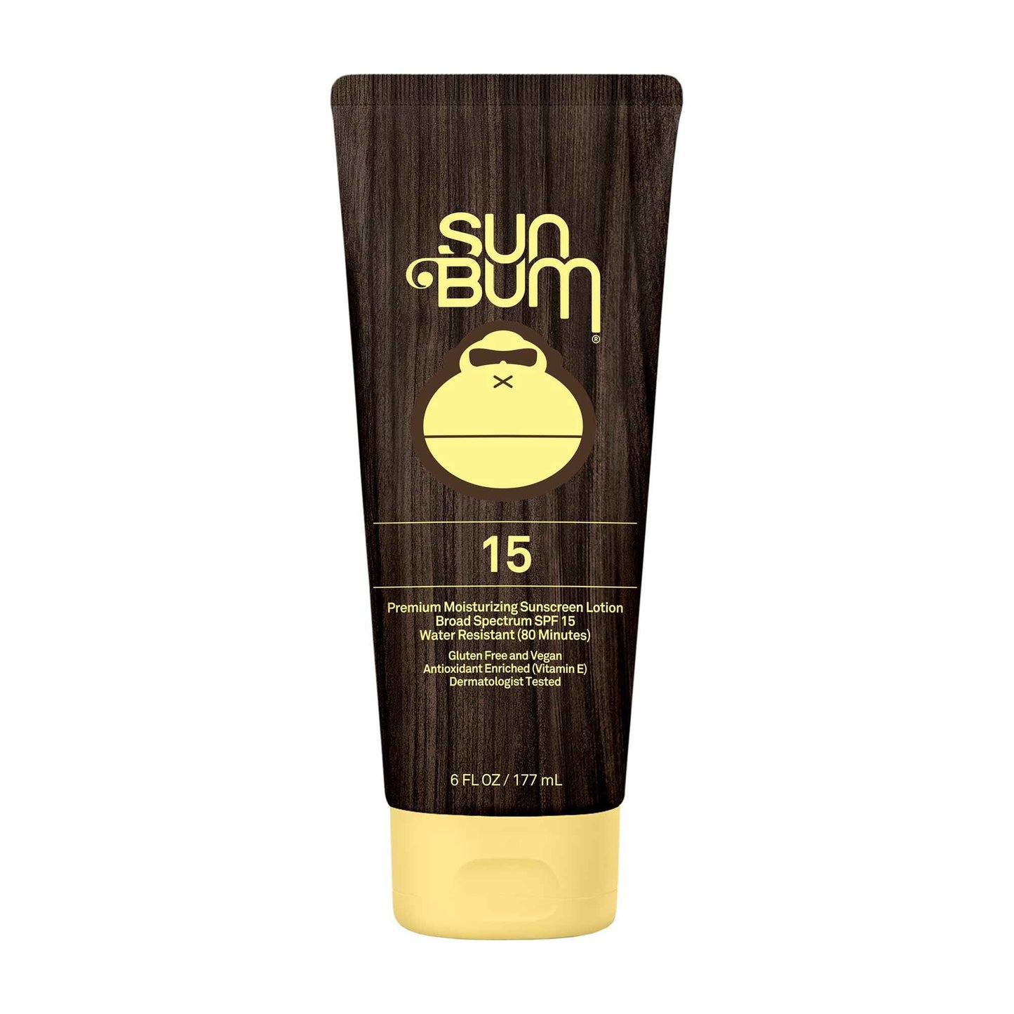 Sun Bum Original Moisturizing Sunscreen Lotion, SPF 15, 6 oz. Tube, 1 Count, Broad Spectrum UVA/UVB Protection, Paraben Free, Gluten Free, Vegan