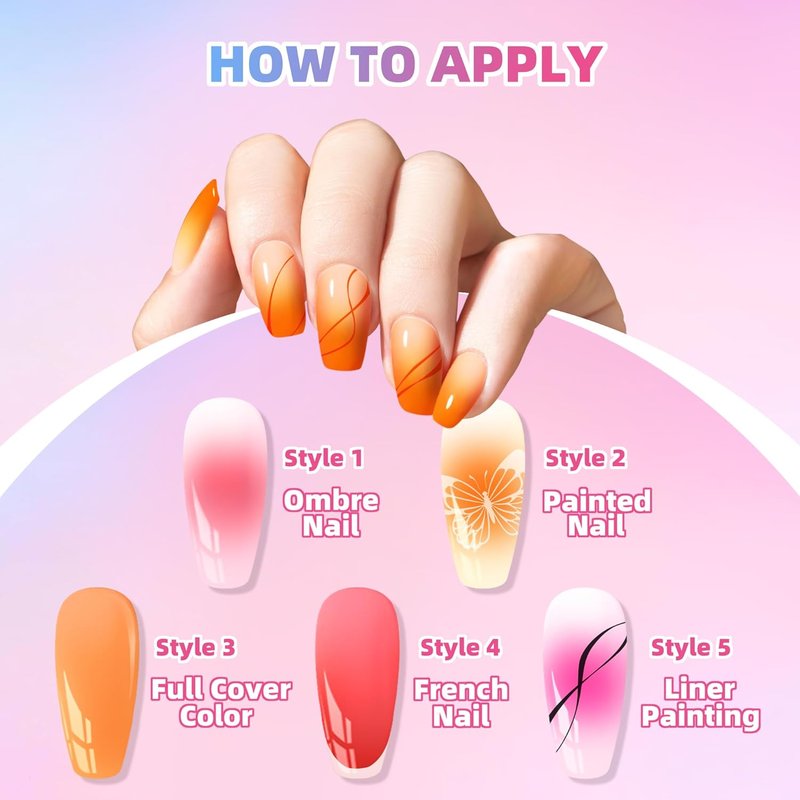 Gel Nail Polish Set - 16 Colors Gradient Patting Gel | Highly Pigmented No Wipe Ombre & Blooming Gel for DIY Nail Art