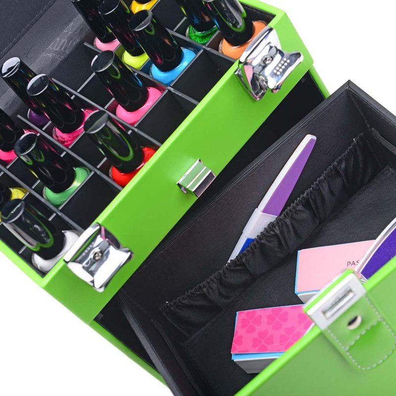 SHANY Color Matters - Makeup Travel Case Nail Accessories Organizer and Makeup Train Case - Makeup Storage Box - Black