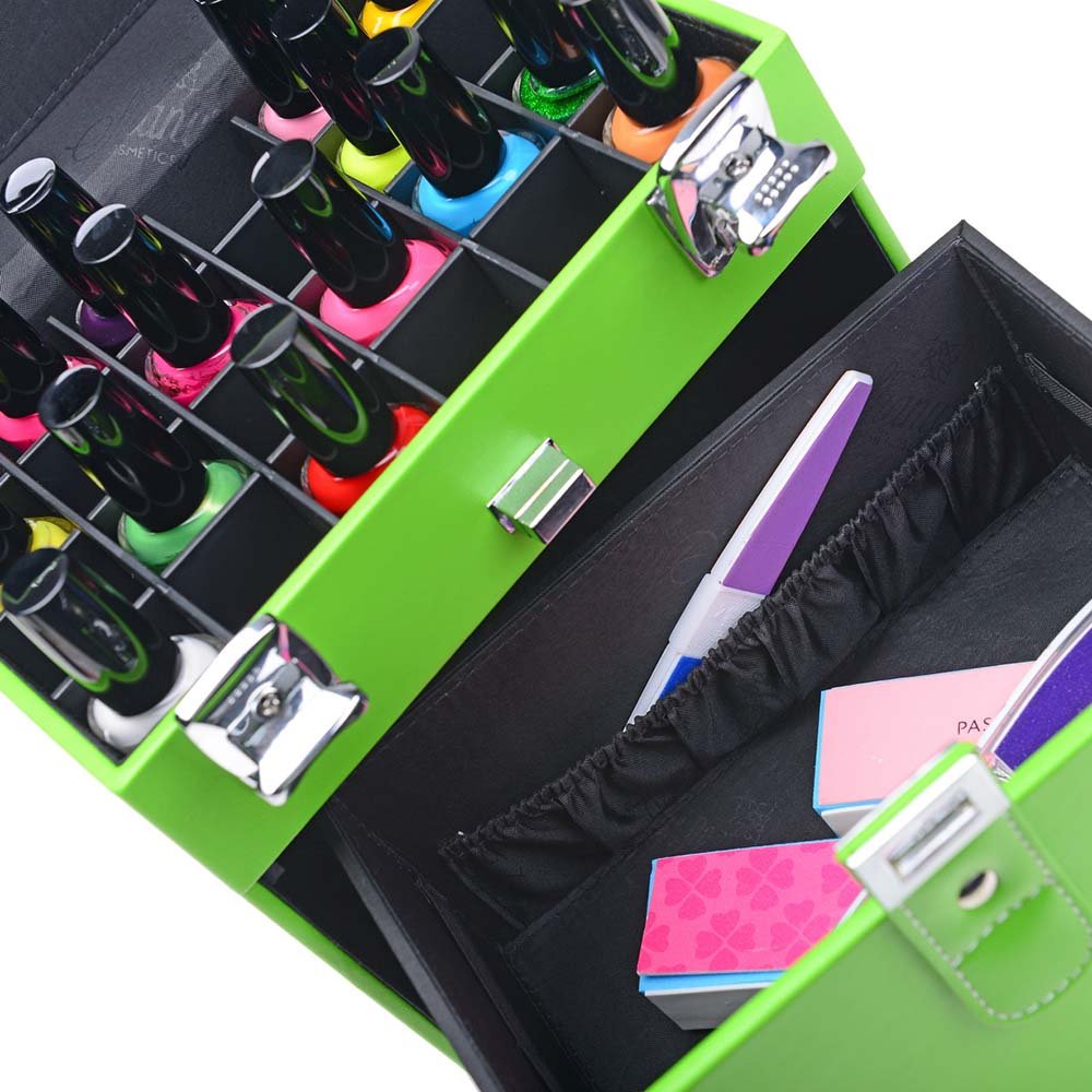 SHANY Color Matters - Makeup Travel Case Nail Accessories Organizer and Makeup Train Case - Makeup Storage Box - Vicious Blue
