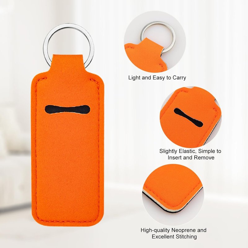 Chapstick Holder Key Chain - 10/20/40 Pcs Lip Balm Holders | 10 Vibrant Colors