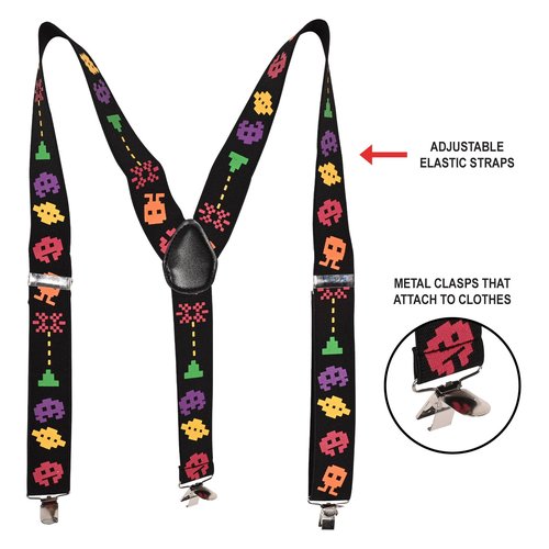 Arcade Suspenders (adjustable) Party Accessory  (1 count) (1/Pkg)