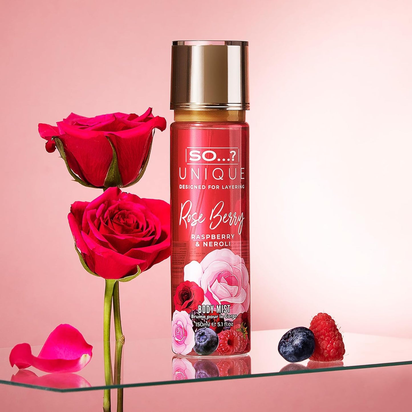 Rose Berry Body Mist for Women - Unique Fragrance | 5.1 oz - Pack of 3
