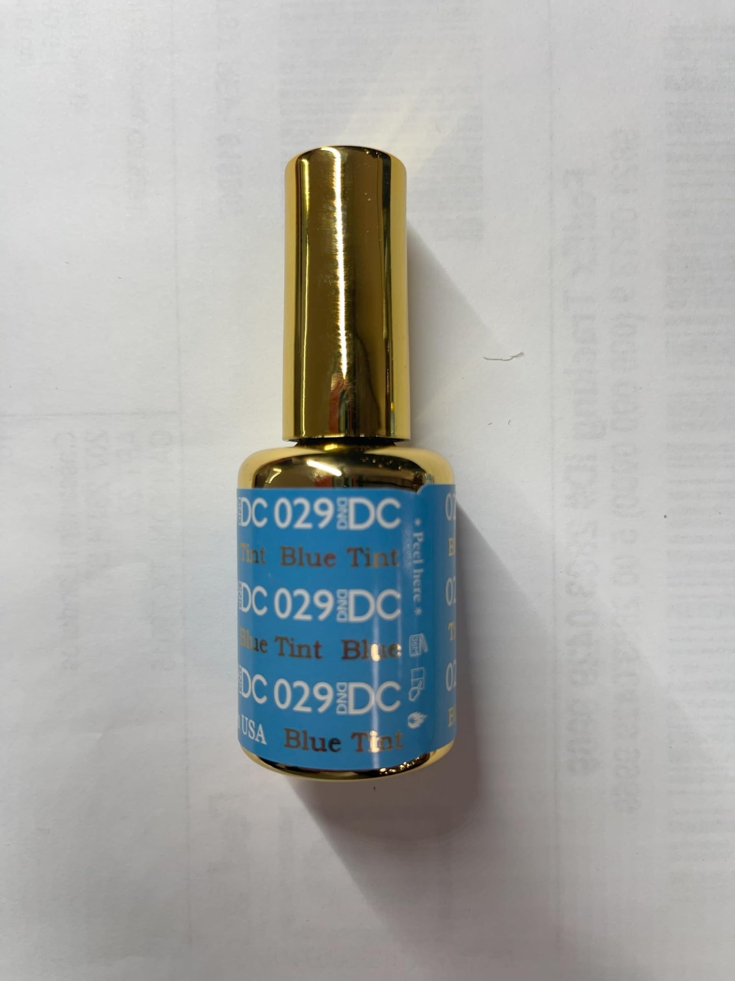 DND DC Gel Polish Set, Blue Collection, UV/LED Gel Polish and Air Dry Nail Lacquer, Matching Chip-Free Polish Duo, 029 Blue Tint, 0.5 Fl Oz