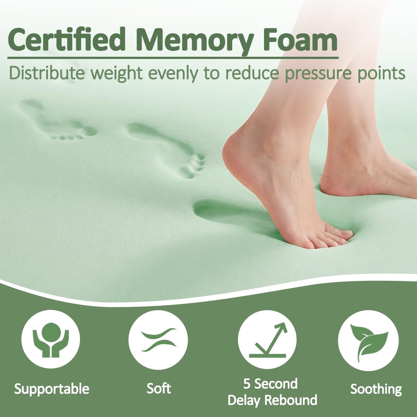 Memory Foam Lash Bed Topper for Massage Table, Beauty Salon Esthetician Mattress Toppers Based on 25D High Density Foam, Non-Slip Facial Beds Pad with Twill Removable Cover & Elastic Bands-73x24x2inch