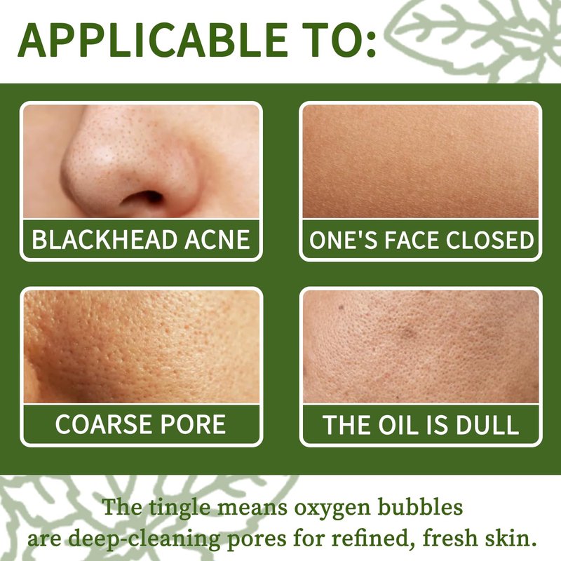 ZYGCDZ Holy Basil Bubble Deep Cleansing Mask with Carbonated Water for Pore Cleansing & Blackhead Removal, Korean Clay Bubble Wash-Off Facial Pack, 90g / 3.17 oz (01)
