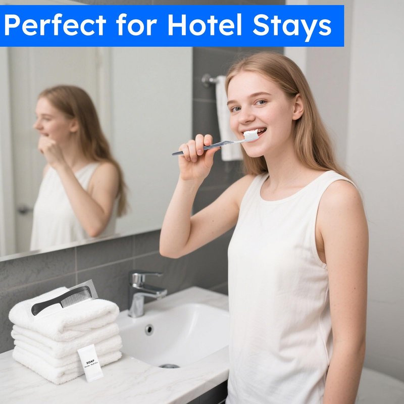 LLHQAMT Travel Toothbrush Kit, Hygiene Kit Comes in A Double Sealed Individual Package, Personal Hygiene Kit for Hotel, Camping, Home and Travel (20 Set)