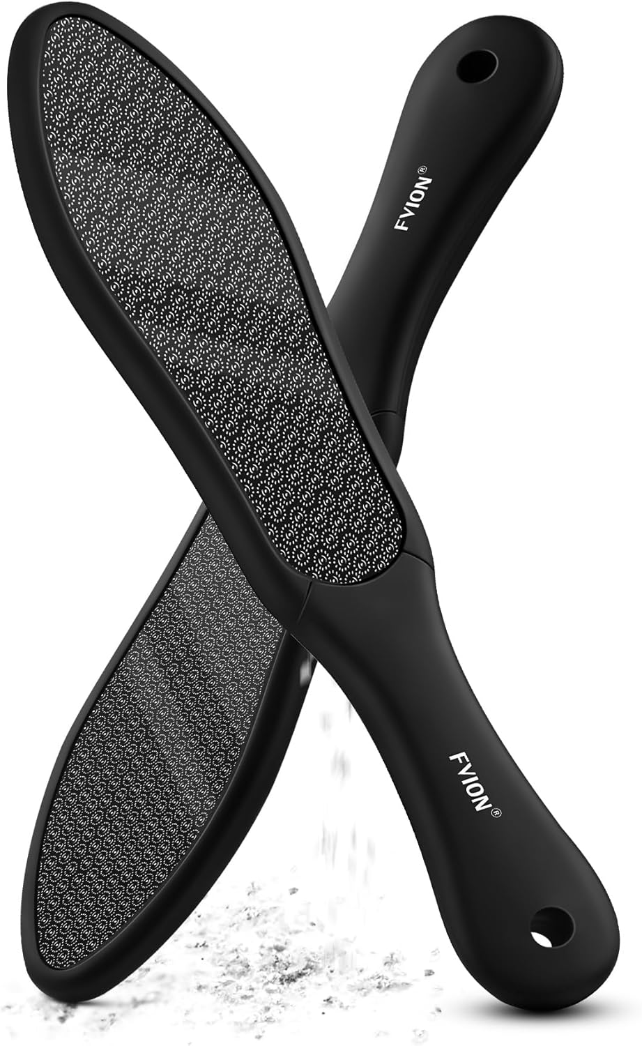 Double-Sided Nano Glass Foot File - Effective Callus Remover for Cracked Heels & Dry Skin | Black