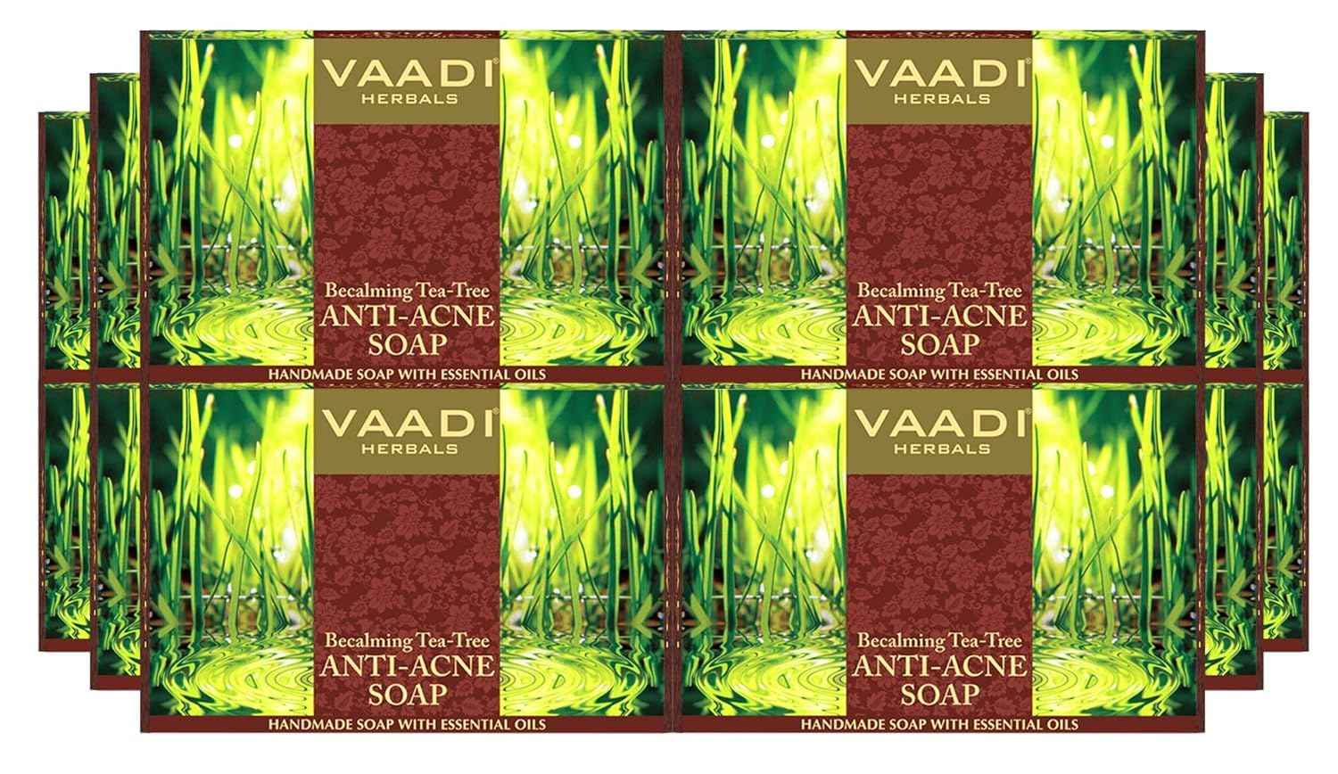 Tea Tree Oil Bath Bar Soap with Clove Oil - Handmade Herbal Soap with 100% Pure Essential Oils - ALL Natural - Each 2.65 Ounces - Pack of 8 (22 Ounces)