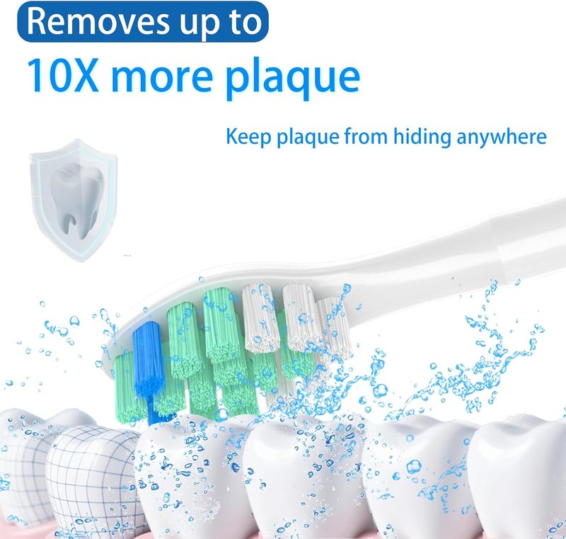 Replacement Toothbrush Heads for Philips Sonicare C2 - 6 Pack, High-Quality Bristles for Superior Cleaning