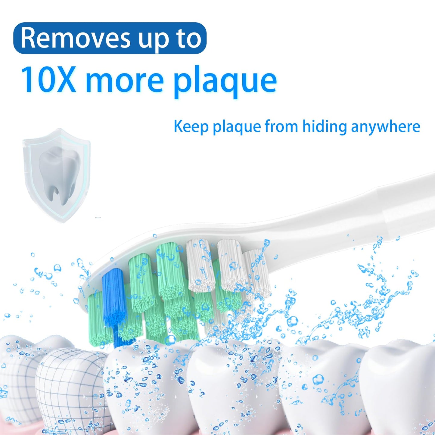 WBWMUOZ Toothbrush Replacement Heads Compatible with Philips Sonicare, 8 Pack