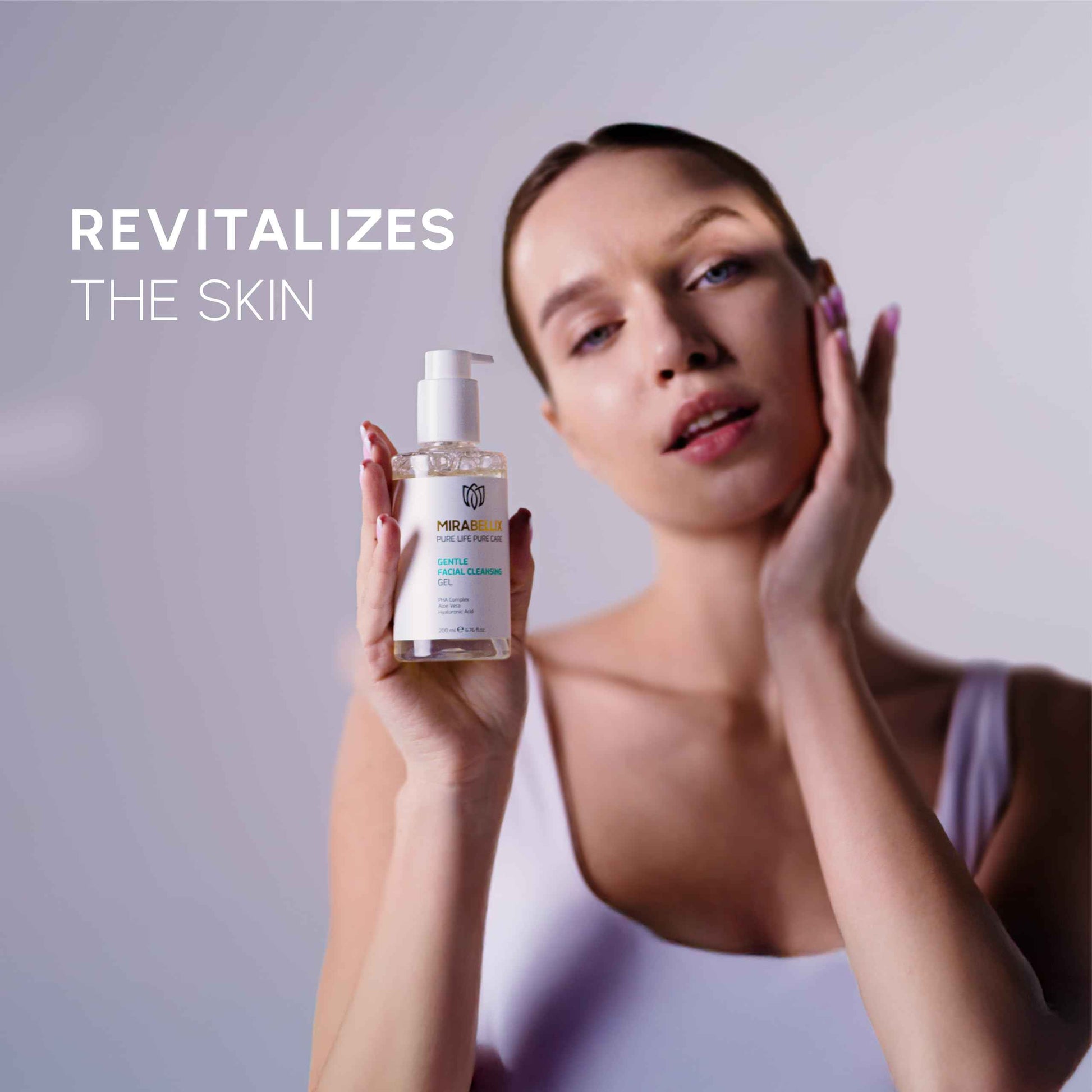 Gentle Foaming Face Wash Gel with PHA Complex, Aloe Vera, Hyaluronic Acid & Niacinamide – Hydrating Facial Cleanser for All Skin Types | Soothing, Purifying & Moisturizing | 6.76 fl. oz (200 mL)