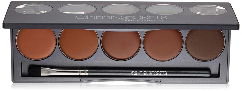 Cinema Secrets Ultimate Foundation 5-in1 Palette - Deep Red Undertones,100 series, Buildable Coverage, Long-Wear Matte Finish, Paraben-Free, Color Correct, Contour & Highlight