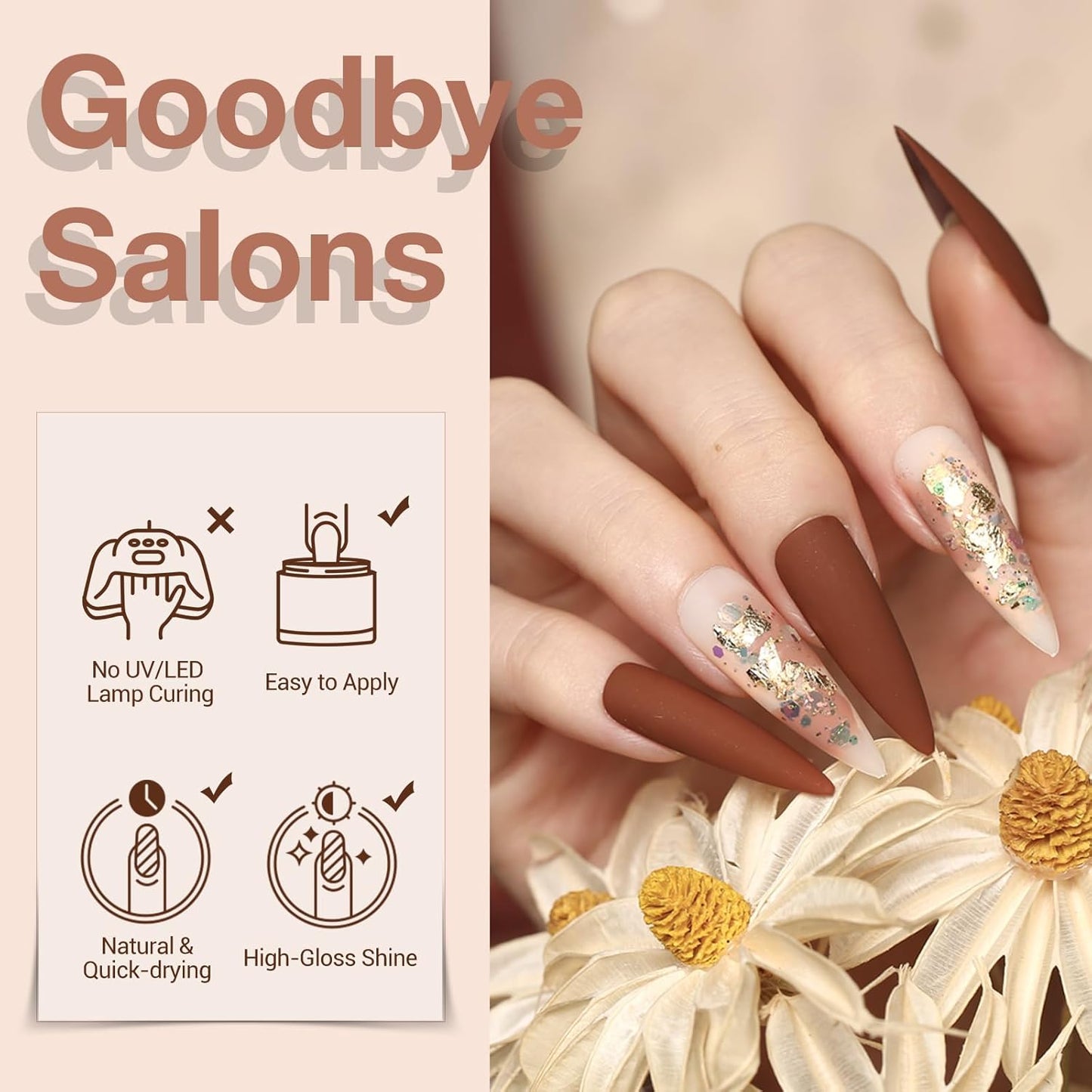 AZUREBEAUTY 29 Pcs Dip Powder Nail Kit - 20 Classic Brown & Nude Colors for Stunning Manicures | Includes Top/Base Coat