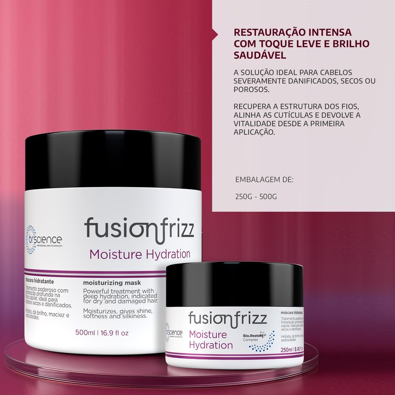 Brscience Fusionfrizz Moisture Hydration Mask And Reconstructive Treatment For Damaged Hair 500mL