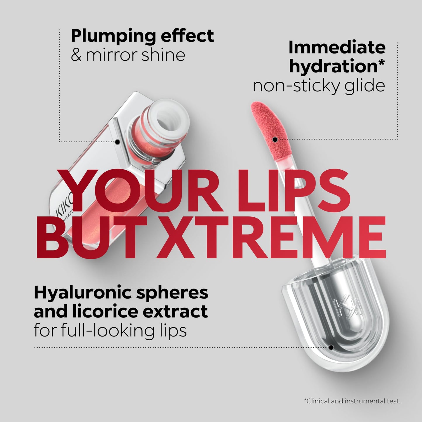 KIKO Milano 3D Hydra Xtreme Lipgloss 04, Moisturising Lip Gloss With Extreme 3D-Volume Effect