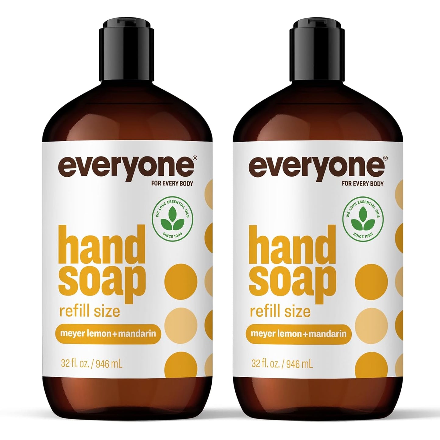 Liquid Hand Soap Refill - Meyer Lemon & Mandarin, Plant-Based Cleanser | 32 Oz (Pack of 2)