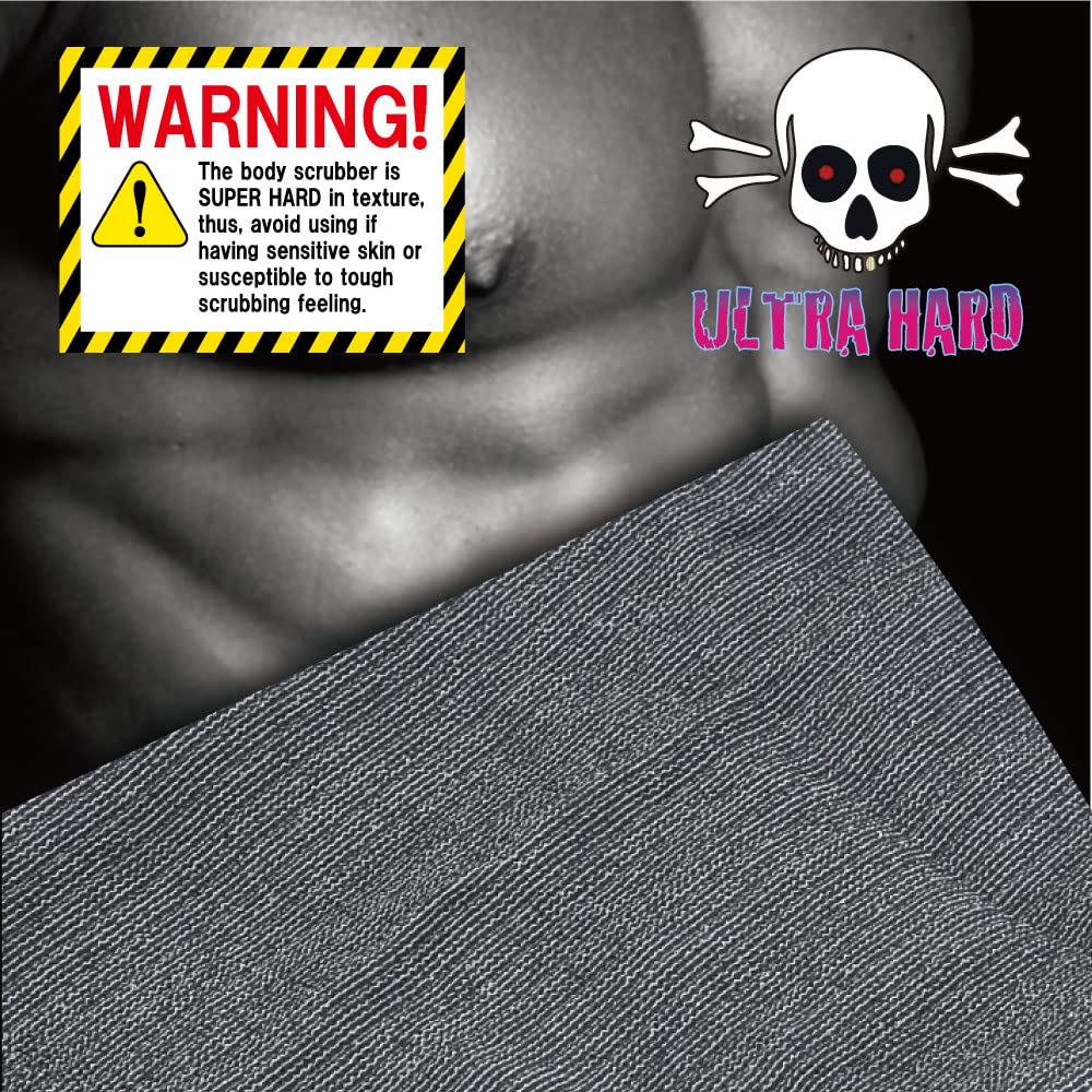 Extra Rough, Exfoliating Washcloth [Made in Japan] Exfoliating Towel Special texture makes Fluffy Foam lather, Back Scrubber, Dead Skin Cell Remover [Loofah for Women and Men] (2pcs set)