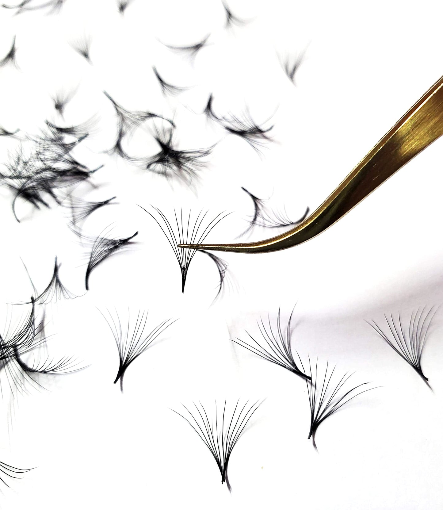 1000 Premade volume fans Mixed lengths 9-16mm loose Fans C, D Curl. Handmade eyelash extensions supplies Russian volume lash Wispy promade fan 4D 5D 6D 7D 8D 9D 10D (7D 0.07 - Curl D)