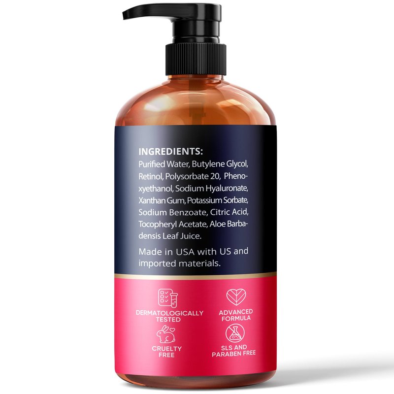 Ember Cloud Retinol Serum for Face (8Oz) with Hyaluronic Acid, Vitamin E & Aloe Vera - Anti-Aging Serum