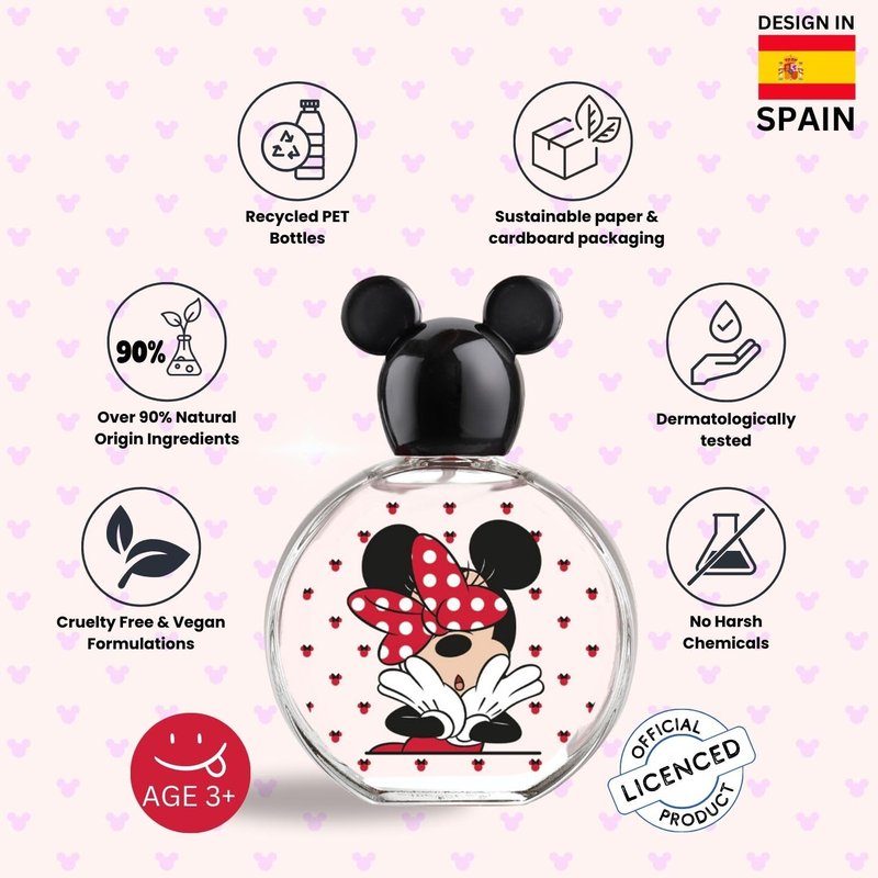 Minnie Mouse Kids Eau de Toilette Perfume - 3.4oz Spray | Fun Fragrance for Children
